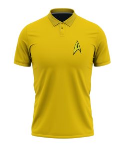 Gearhumans 3D S.T Command Uniform Yellow Custom Polo Shirt