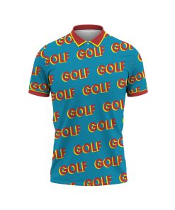 Gearhumans 3D Golf Pattern Custom Polo Shirt