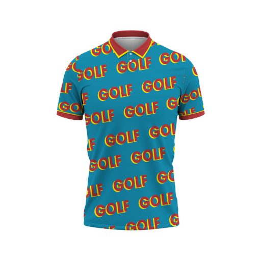 Gearhumans 3D Golf Pattern Custom Polo Shirt