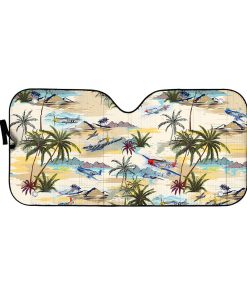 Gearhumans 3D Aircraft Hawaii Car Auto Sunshade