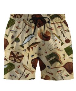 Gearhumans 3D Old Fishing Style Custom Men Shorts