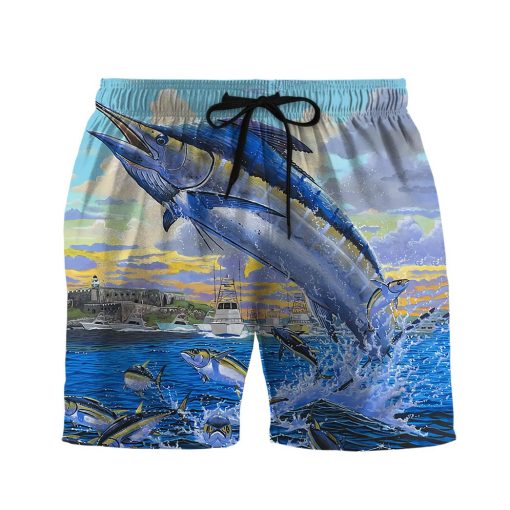 Gearhumans 3D BLue Marlin Custom Hawaii Shirt - Image 8