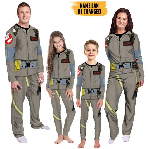 Gearhumans 3D Ghostbuster 1984 Custom Name Family Pyjamas