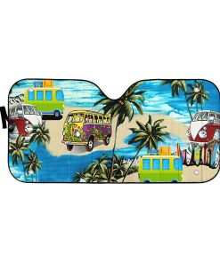 Gearhumans 3D Summer Bus Hawaii Car Auto Sunshade