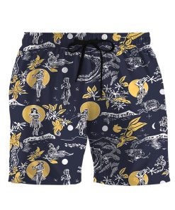 Gearhumans 3D Jay Hernandez Hula Moon Navy Retro From The Magnum PI Reboot Custom Men Short