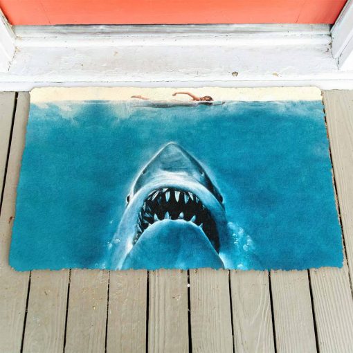 Gearhumans 3D Halloween Shark Custom Doormat - Image 2
