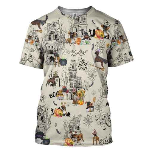 Gearhumans 3D Halloween Town With Boxer Custom Tshirt Hoodie Apparel