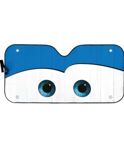 Gearhumans 3D Blue Auto Sun Shade