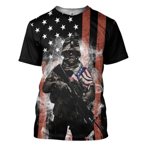 Gearhumans 3D US Veteran Patriot Custom Tshirt Hoodie Apparel