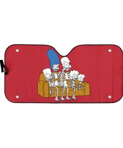 Gearhumans 3D The Simpsons Skeleton Family Custom Car Auto Sunshade