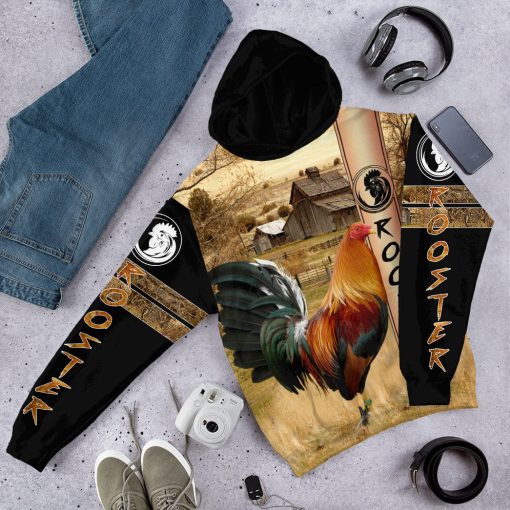 Gearhumans 3D Rooster Custom Tshirt Hoodie Apparel - Image 9