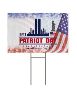 Gearhumans 3D We Will Never Forget Patriot Day Custom Yard Sign