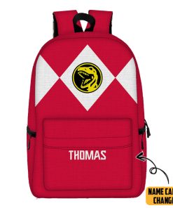 Gearhumans 3D Red Ranger Custom Name Backpack