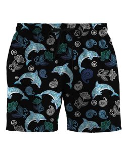 Gearhumans 3D Dolphins Custom Beach Short