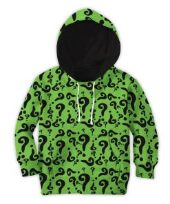 Gearhumans 3D DC The Riddler Custom Kid Hoodie