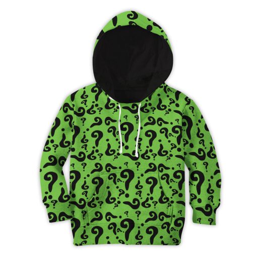 Gearhumans 3D DC The Riddler Custom Kid Hoodie 1 Gearhumans 3D DC The Riddler Custom Kid Hoodie