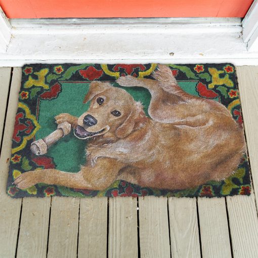 Gearhumans 3D Happy Golden Custom Doormat