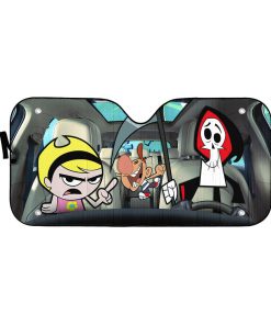 Gearhumans 3D The Grim Adventures of Billy & Mandy Custom Car Auto Sunshade