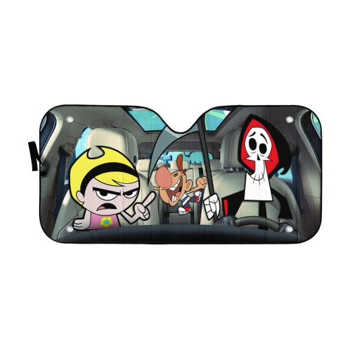 Gearhumans 3D The Grim Adventures of Billy & Mandy Custom Car Auto Sunshade