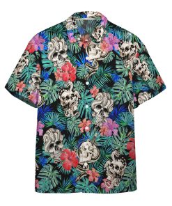 Gearhumans 3D Skull Lover Tattoo Pattern Custom Hawaii Shirt