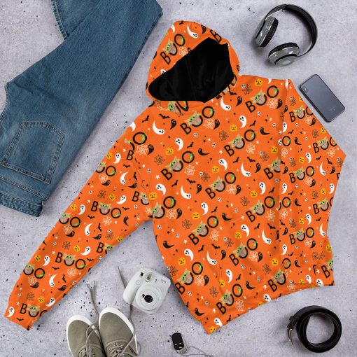 Gearhumans 3D SW Halloween Peekaboo Yoda Custom Tshirt Hoodie Apparel - Image 9