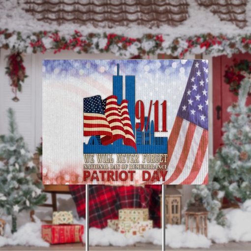 Gearhumans 3D We Will Never Forget Patriot Day Custom Yard Sign - Image 2