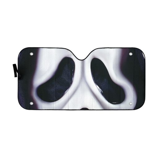 Gearhumans 3D Halloween Ghostface Mask Custom Car Auto Sunshade