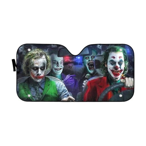 Gearhumans 3D Halloween Clowns Custom Car Auto Sunshade