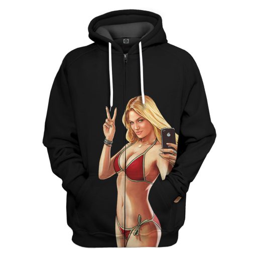 Gearhumans 3D GTA Mulher Custom Tshirt Hoodie Apparel 4 Gearhumans 3D GTA Mulher Custom Tshirt Hoodie Apparel - Image 4