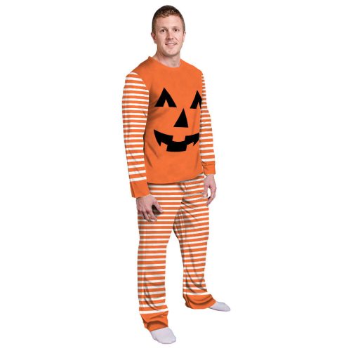 Gearhumans 3D Trick Or Treat Pumpkin Custom Family Pajamas - Image 4