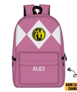 Gearhumans 3D Pink Ranger Custom Name Backpack