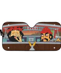Gearhumans 3D Cheech And Chongs Animation Custom Car Auto Sunshade
