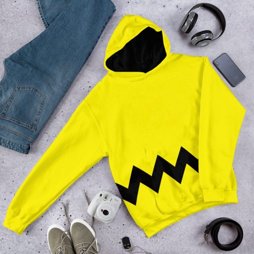 Gearhumans 3D PEANUTS Charlie Brown Custom Hoodie Tshirt Apparel