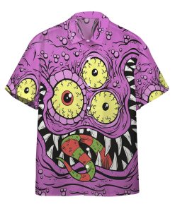 Gearhumans 3D Purple People Eater Custom Hawaii Shirt