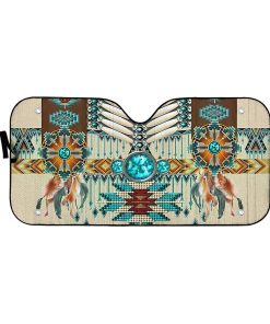 Gearhumans 3D Native American Pattern Car Auto Sunshade