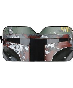 Gearhumans 3D S.W Boba Fett Custom Car Auto Sunshade
