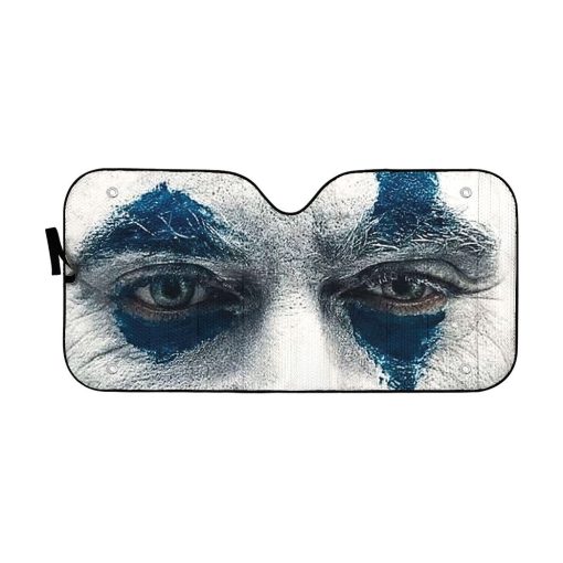 Gearhumans 3D Joker Face Paint Custom Car Auto Sunshade