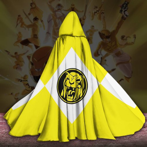 Gearhumans 3D Yellow Ranger Custom Hooded Cloak - Image 4