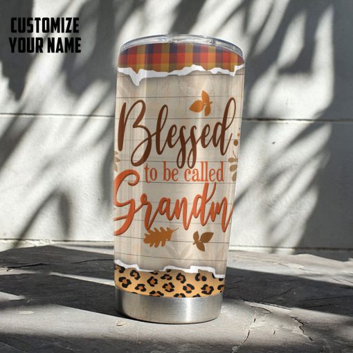 Gearhumans 3D Grandparents Day Blessed To Be Called Grandma Custom Name Design Vacuum Insulated Tumbler - Image 7