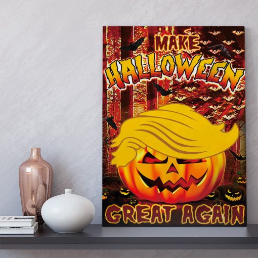 Gearhumans 3D Make Halloween Great Again Custom Canvas