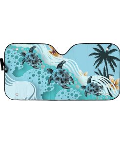 Gearhumans 3D Sea Turtle Hawaii Car Auto Sunshade