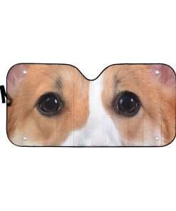 Gearhumans 3D Corgi Dog Eyes Custom Car Auto Sunshade