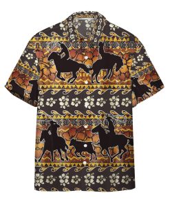 Gearhumans 3D Team Roping Flower Hawaiian Pattern Custom Hawaii Shirt