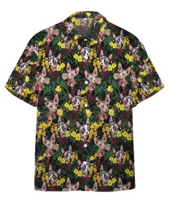 Gearhumans 3D Sphynx Cats And Floral Custom Hawaii Shirt