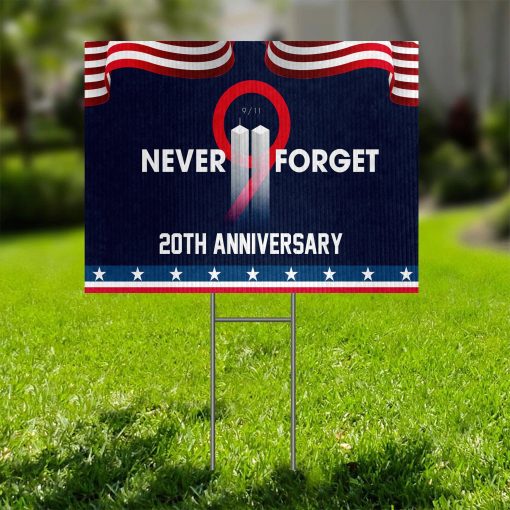 Gearhumans 3D Patriot Day Never Forget Custom Yard Sign - Image 2