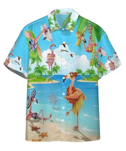Gearhumans 3D Hawaii Flamingo Custom Short Sleeve Shirt