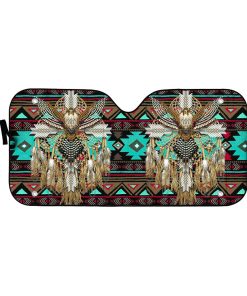 Gearhumans 3D Brown Native America Car Auto Sunshade