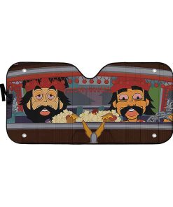 Gearhumans 3D Cheech And Chongs Animation Custom Car Auto Sunshade
