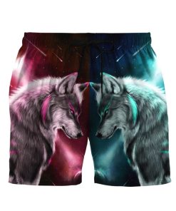 Gearhumans 3D Wolf Spirit Custom Men Short