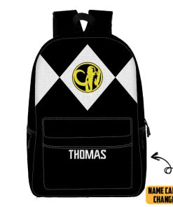 Gearhumans 3D Black Ranger Custom Name Backpack